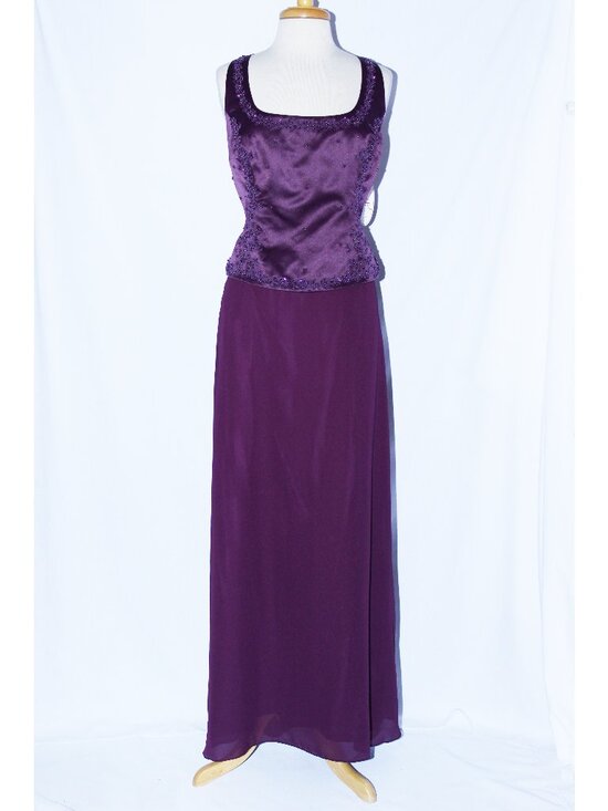 Rebecca Fashion Dresses & Skirts - Rebecca #1353 Satin & Chiffon Mother of Bride or Groom Dress-Size 3X-PLUM-NWT